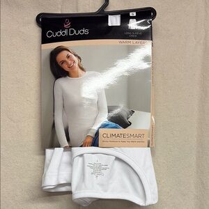 Cuddl Duds White Pajama Top Intimates Sleepwear